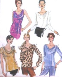 3397  McCalls 5 BIAS COOL TOPS SLEEVES OR NOT PATTERN L-XL 16-22 uncut